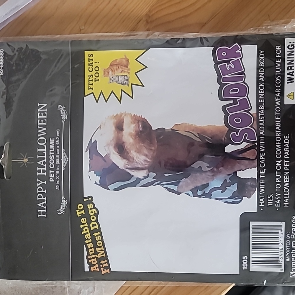 Dog Halloween costume military